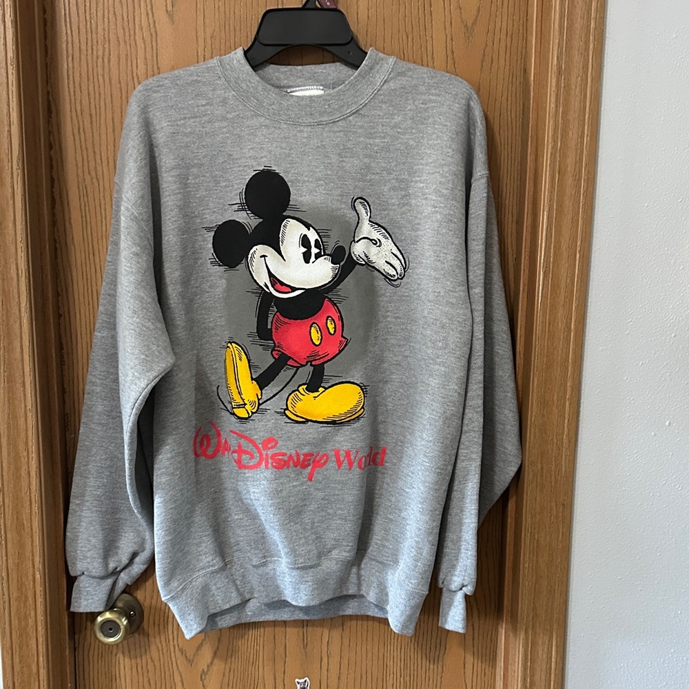 Disney Gray Sweater with Mickey Mouse Design